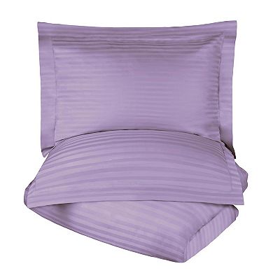 SUPERIOR 300 Thread Count Stripe Egyptian Cotton Duvet Cover Set