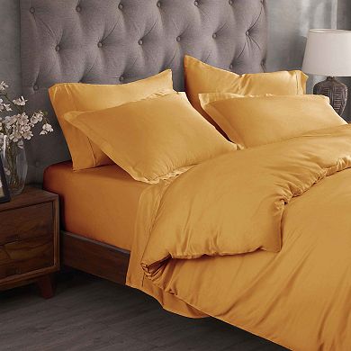 SUPERIOR 300 Thread Count Solid Egyptian Cotton Duvet Cover Set