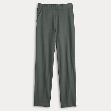 Petite Croft & Barrow® Knit Essential Straight Leg Pants