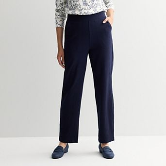 Petite Croft & Barrow® Knit Essential Straight Leg Pants