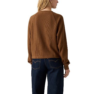 Juniors' Levi's® Waffle Knit Long Sleeve Henley Shirt