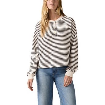 Juniors' Levi's® Waffle Knit Long Sleeve Henley Shirt