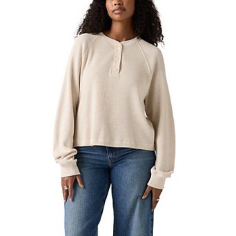 Juniors' Levi's® Waffle Knit Long Sleeve Henley Shirt