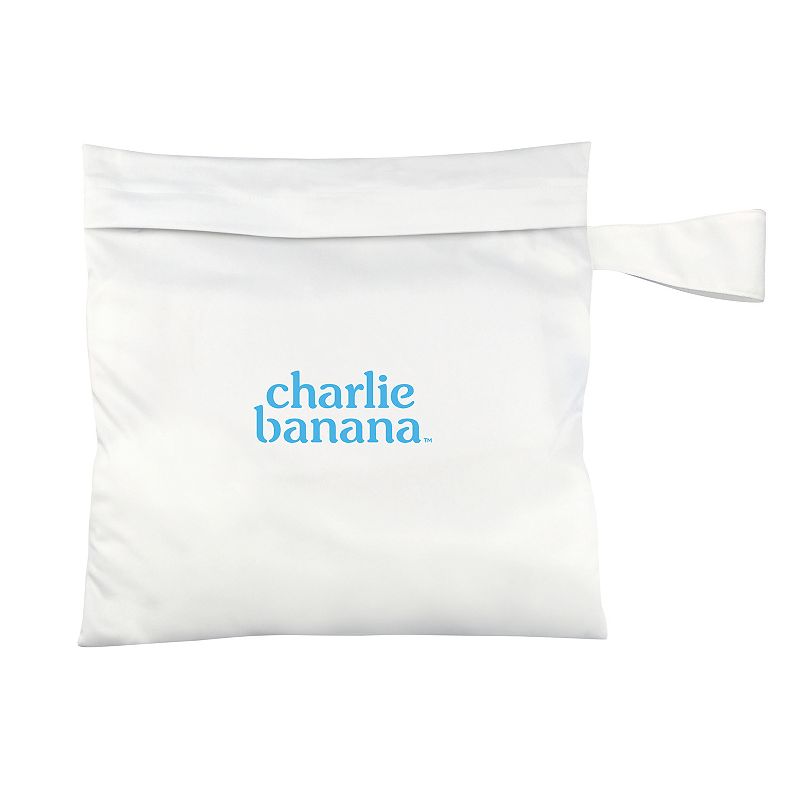 Charlie Banana Diaper Wet Tote Bag, White