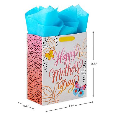 Hallmark Pastel Butterflies Medium Mother's Day Gift Bag With Tissue Paper
