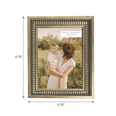 Belle Maison 5" x 7" Brass Embossed Tabletop Photo Frame