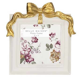 Belle Maison 3" x 3" Decorative Gift Bow Tabletop Frame