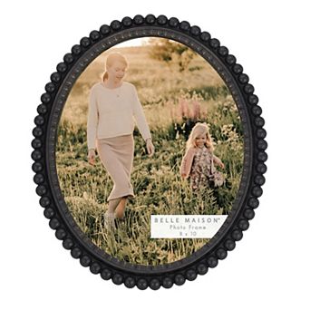 Belle Maison Oval Bead 8" x 10" Tabletop Photo Frame