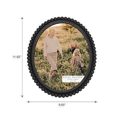 Belle Maison Oval Bead 8 x 10 Tabletop Photo Frame