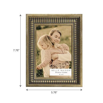 Belle Maison Brass Embossed 4 x 6 Tabletop Photo Frame