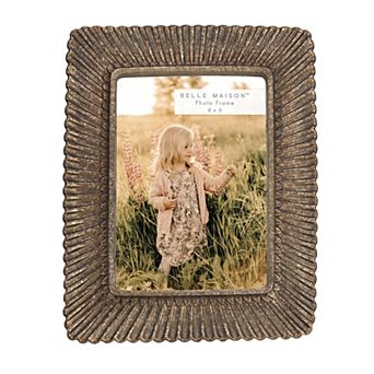 Belle Maison 4" x 6" Textured Resin Tabletop Photo Frame