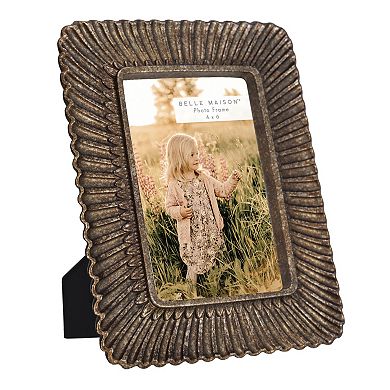 Belle Maison 4" x 6" Textured Resin Tabletop Photo Frame