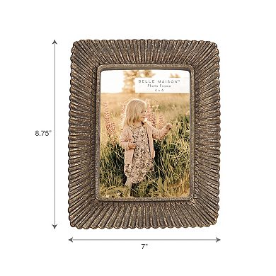 Belle Maison 4" x 6" Textured Resin Tabletop Photo Frame