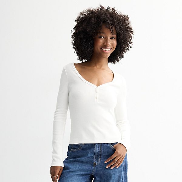 Classic Ribbed Long Sleeve Henley