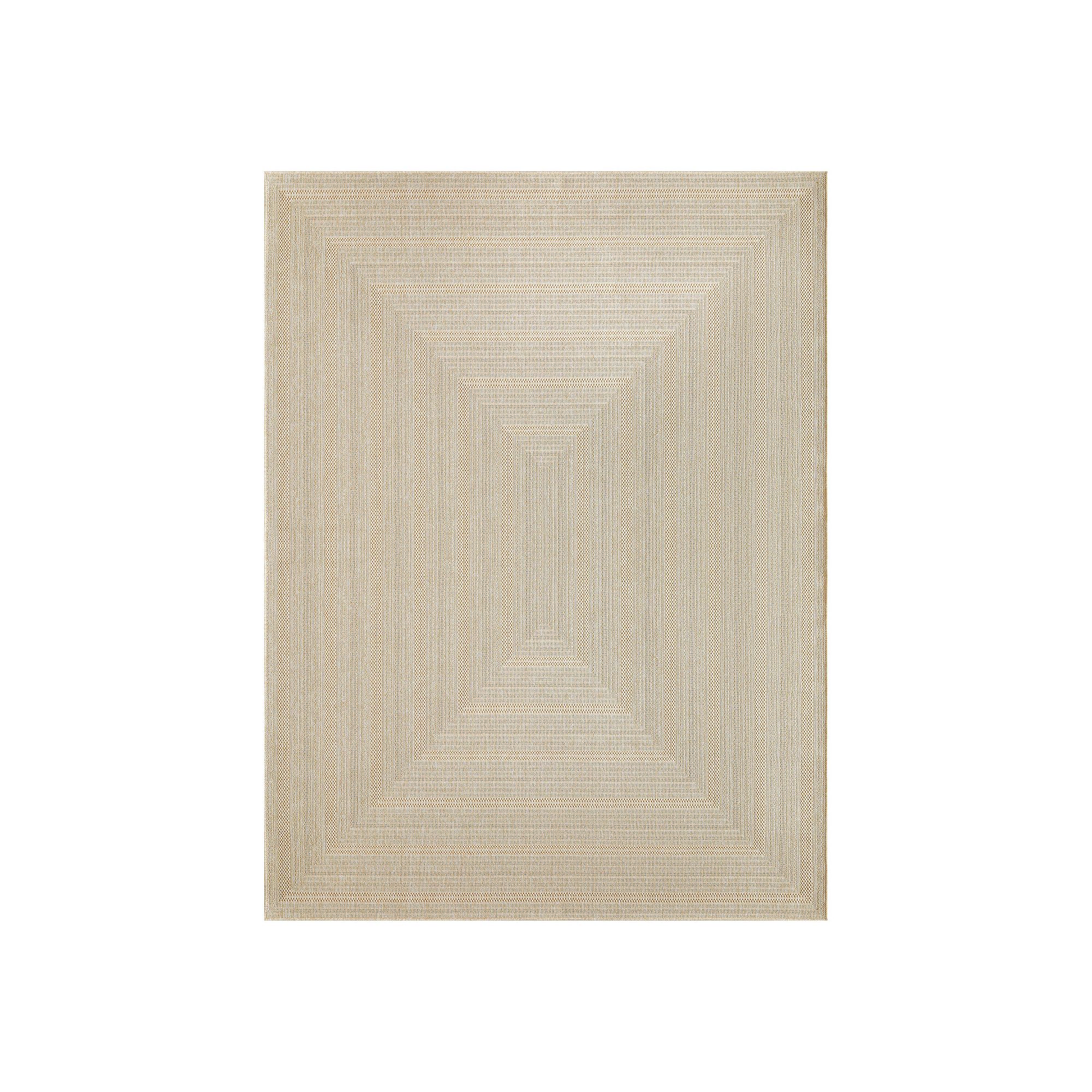 Nourison Tulum Multi Border Indoor / Outdoor Area Rug, Ivory