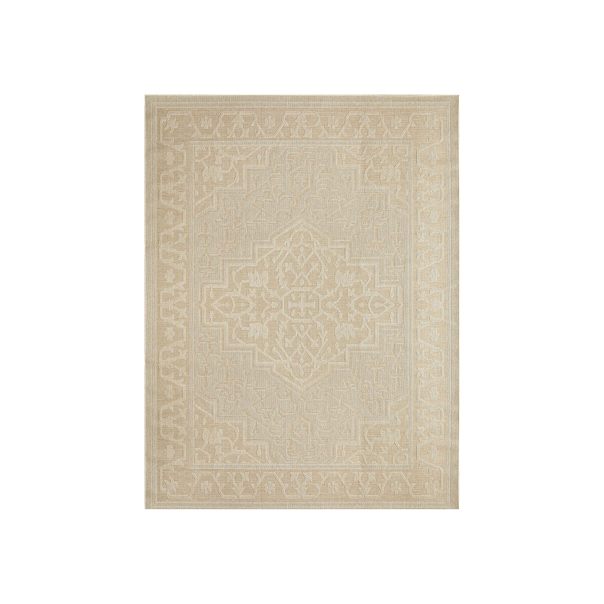 Nourison Tulum Medallion Indoor / Outdoor Area Rug, Ivory