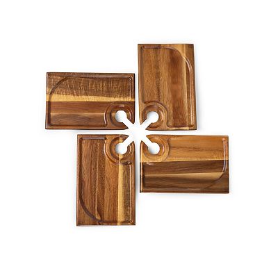 Toscana Rectangle Wine Appetizer Plate Set of 4
