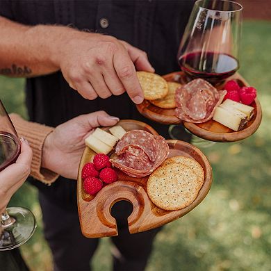 Toscana Heart Shaped Wine Appetizer Plate Set of 4