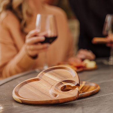 Toscana Heart Shaped Wine Appetizer Plate Set of 4