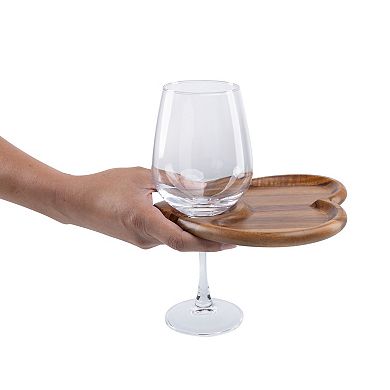 Toscana Heart Shaped Wine Appetizer Plate Set of 4