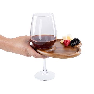Toscana Heart Shaped Wine Appetizer Plate Set of 4