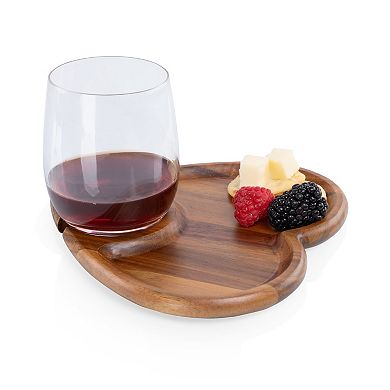 Toscana Heart Shaped Wine Appetizer Plate Set of 4