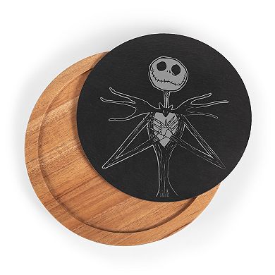 Disney's The Nightmare Before Christmas Jack Skellington Insignia Acacia & Slate Serving Board with Cheese Tools by Toscana