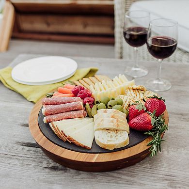 Disney's Mickey Mouse Insignia Acacia & Slate Serving Board with Cheese Tools by Toscana