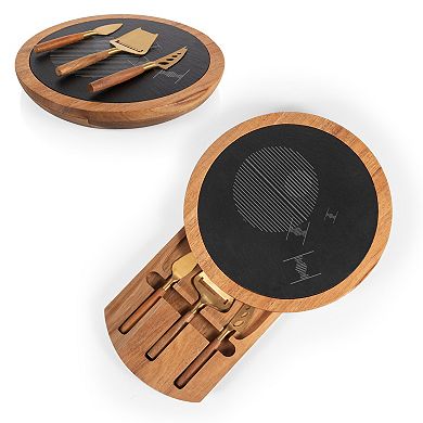 Toscana Star Wars Death Star Insignia Acacia & Slate Serving Board with Cheese Tools