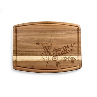 Disney's The Nightmare Before Christmas Jack Skellington Festive Ovale Acacia Cutting Board by Toscana