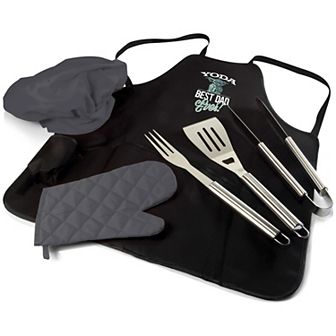 Star Wars Yoda BBQ Apron Tote Pro Grill Set by Oniva