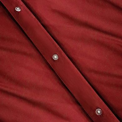 SUPERIOR Percale 300 Thread Count Solid Cotton Duvet Cover Set