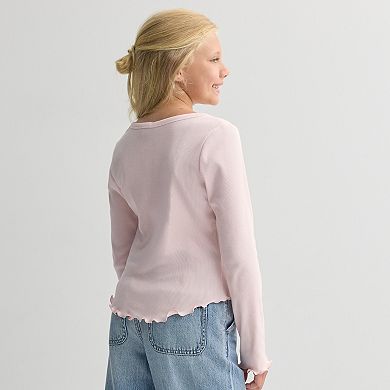 Girls 6-20 SO® Long Sleeve Embellished Tee in Regular & Plus Size