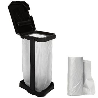 Wakeman Portable Trash Bag Holder with Bags