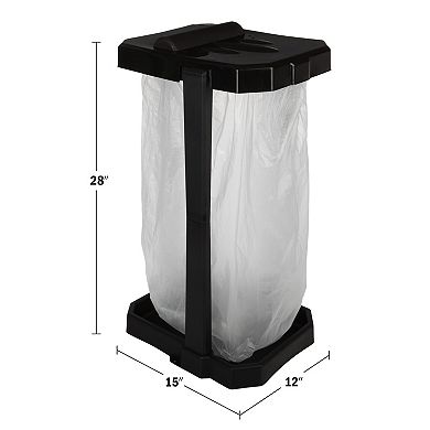 Wakeman Portable Trash Bag Holder with Bags