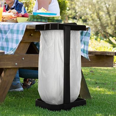 Wakeman Portable Trash Bag Holder with Bags