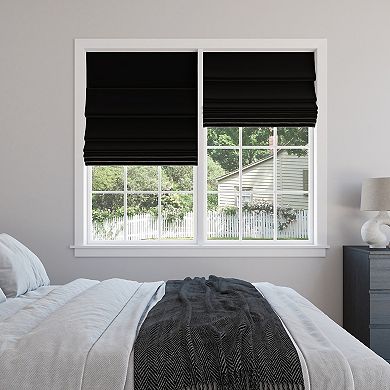 Sun Zero Morin Velvet Blackout Roman Shade