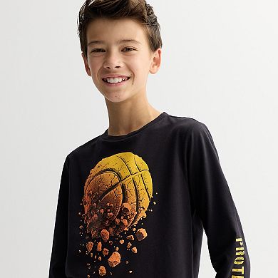 Boys 8-20 Tek Gear® Essential Graphic Long Sleeve in Regular & Husky
