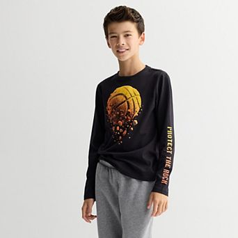 Boys 8-20 Tek Gear® Essential Graphic Long Sleeve in Regular & Husky