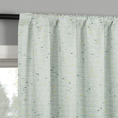 Sun Zero Sylo Generation Contrast Slub Magnetic Closure 100% Blackout Rod Pocket Curtain Panel