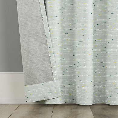 Sun Zero Sylo Generation Contrast Slub Magnetic Closure 100% Blackout Rod Pocket Curtain Panel