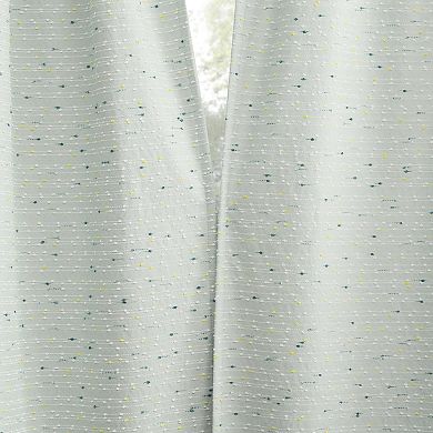 Sun Zero Sylo Generation Contrast Slub Magnetic Closure 100% Blackout Rod Pocket Curtain Panel