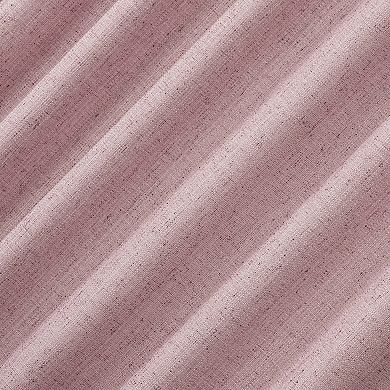 Sun Zero Roxy Generation Slub Texture Tacked Bow Semi-Sheer Tie Top Curtain Panel