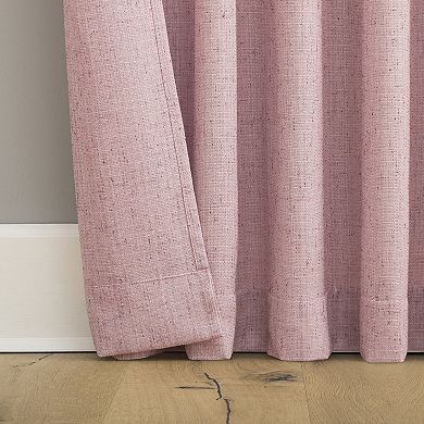 Sun Zero Roxy Generation Slub Texture Tacked Bow Semi-Sheer Tie Top Curtain Panel