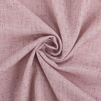 Sun Zero Roxy Generation Slub Texture Tacked Bow Semi-Sheer Tie Top Curtain Panel