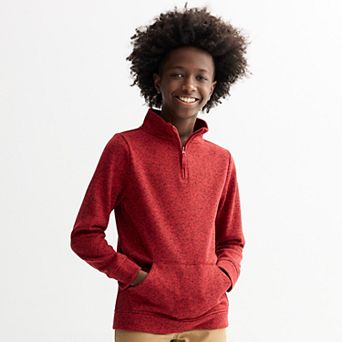 Boys 8-20 Sonoma Goods For Life® Quarter-Zip Fleece Sweater in Regular & Husky