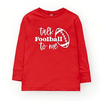 Talk Football To Me Ball - Youth Long Sleeve Graphic T-Shirt