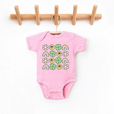 Smiley Clover Daisy Baby Bodysuit
