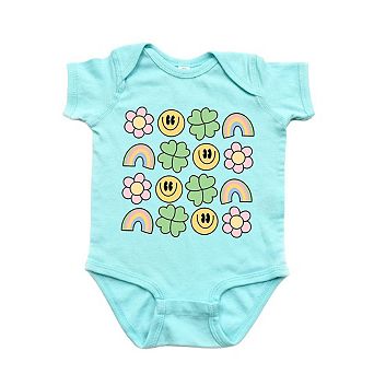 Smiley Clover Daisy Baby Bodysuit