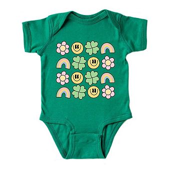 Smiley Clover Daisy Baby Bodysuit